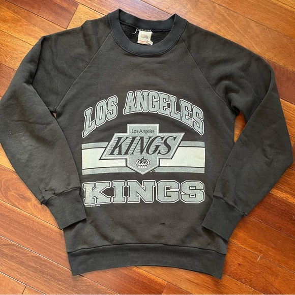 Vintage 90s Wayne Gretzky Los Angeles Kings Raglan sleeve Crewneck Sweatshirt S - Picture 2 of 6